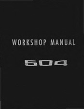 PEUGEOT 504 Series 1970 Workshop Manual