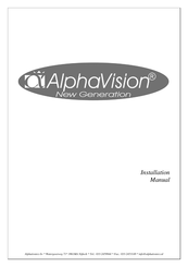 Alphatronics AlphaVision New Generation Installation Manual