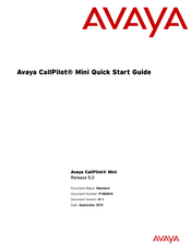 Avaya CallPilot Mini Quick Start Manual