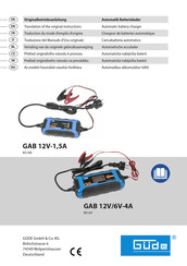 Gude GAB 12V-1,5A Translation Of The Original Instructions