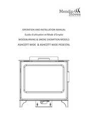 Mendip Stoves ASHCOTT WIDE PEDESTAL Operation And Installation Manual