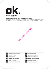 OK. OFH 203-W User Manual