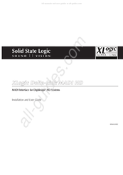 Solid State Logic XLogic Delta-Link MADI HD Installation And User Manual