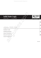 Solid State Logic Alpha VHD Pre Installation Manual