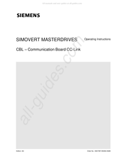 Siemens Simovert Masterdrive FANC-SB Operating Instructions Manual