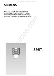Siemens S36IT Series Installation Instructions Manual