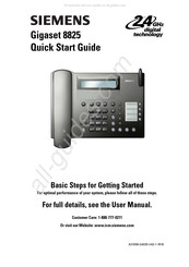 Siemens Gigaset 8825 Quick Start Manual