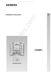 Siemens CI36BP Series Installation Instructions Manual
