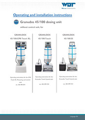 WDT Granudos 45/100-S5 Operating And Installation Instructions