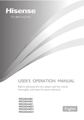 Hisense RR220D4AB21 User's Operation Manual