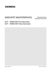 SIEMENS SIMOVERT MASTERDRIVE Series Operating Instructions Manual