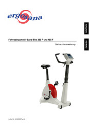 Ergosana Sana Bike 450 F User Manual