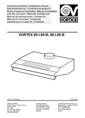 Vortice VORTEX 90-B Instruction Booklet/Installation Manual