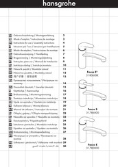 Hans Grohe Focus E2 31806 Series Instructions For Use/Assembly Instructions