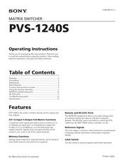 Sony PVS-1240S Operating Instructions Manual