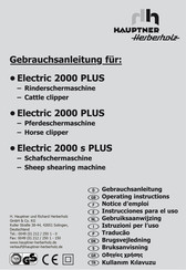 Hauptner Herberholz Electric 2000 PLUS Operating Instructions Manual