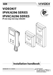 Videx IPVK-1S/6296 Installation Handbook