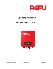REFU REFUone 3.3K-1T Operating Instructions Manual