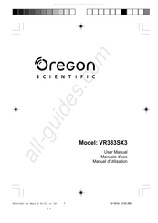 Oregon Scientific VR383SX3 User Manual