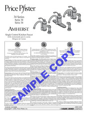 Price Pfister Amherst 34 Series Installation Instructions Manual