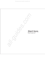 Pharos Traveler 127 Start Here Manual