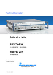 Rohde & Schwarz ZV-Z59 Technical Information