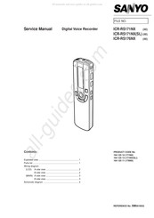 Sanyo ICR-RS171NXSL Service Manual