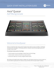 Axia Quasar Quick Start Installation Manual