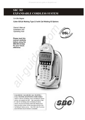 SBC 383 Owner's Manual Installation And Operating Instructions