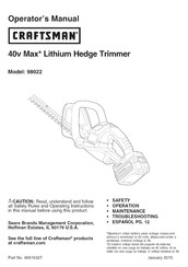 Craftsman 98022 Operator's Manual