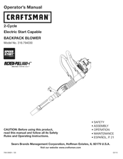 Craftsman Incredi-Pull 316.794030 Operator's Manual
