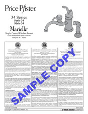 Price Pfister Marielle 34-PT Installation Instructions Manual