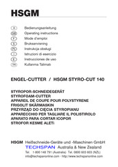 HSGM STYRO-CUT 140 Operating Instructions Manual
