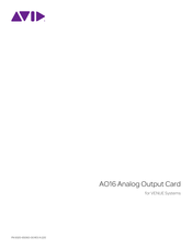 Avid Technology AO16 Manual