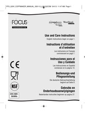 Focus Foodservice 57100-220 Use And Care Instructions Manual