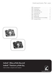 ossur Icelock Titanium 4-Hole 675 Instructions For Use Manual