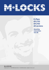 M-LOCKS E-Pass EP1750 Series Mounting Instructions