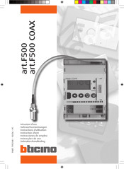 Bticino F500 COAX Instruction Sheet