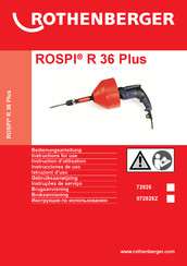Rothenberger Rospri R 36 Plus Instructions For Use Manual