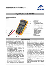3B SCIENTIFIC PHYSICS E 1006809 Instruction Sheet