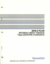 HONEYWELL BULL MTU9921 Installation Manual