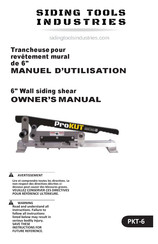 Siding Tools Industries ProKUT6 Owner's Manual
