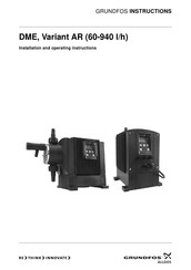 Grundfos DME AR Series Installation And Operating Instructions Manual