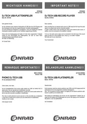 Conrad DJ-Tech Vinyl Encoder 5 User Manual
