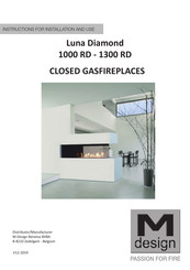 M Design Luna Diamond Series Instructions For Installation And Use Manual