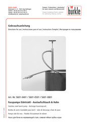 burkle 5601-0801 Directions For Use Manual