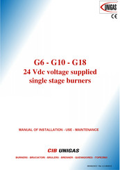 Unigas G6 Manual Of Installation - Use - Maintenance