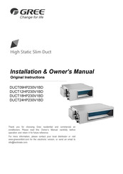 Gree DUCT18HP230V1BD Installation & Owner's Manual