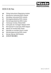 Miele professional DOS K 85 flex Fitting Instructions Manual