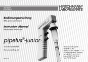 Hirschmann Pipetus-Junior Instruction Manual